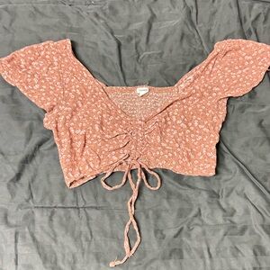 Garage Rust Floral Crop Top